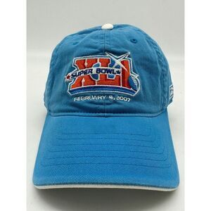 NFL Super Bowl XLI February 4, 2007 Reebok FlexFit Hat - Light Blue‎